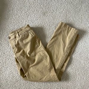 Old Navy Boot Cut Khaki Womens Size 4 Short Beige Rolled Oat Mid Rise Pants